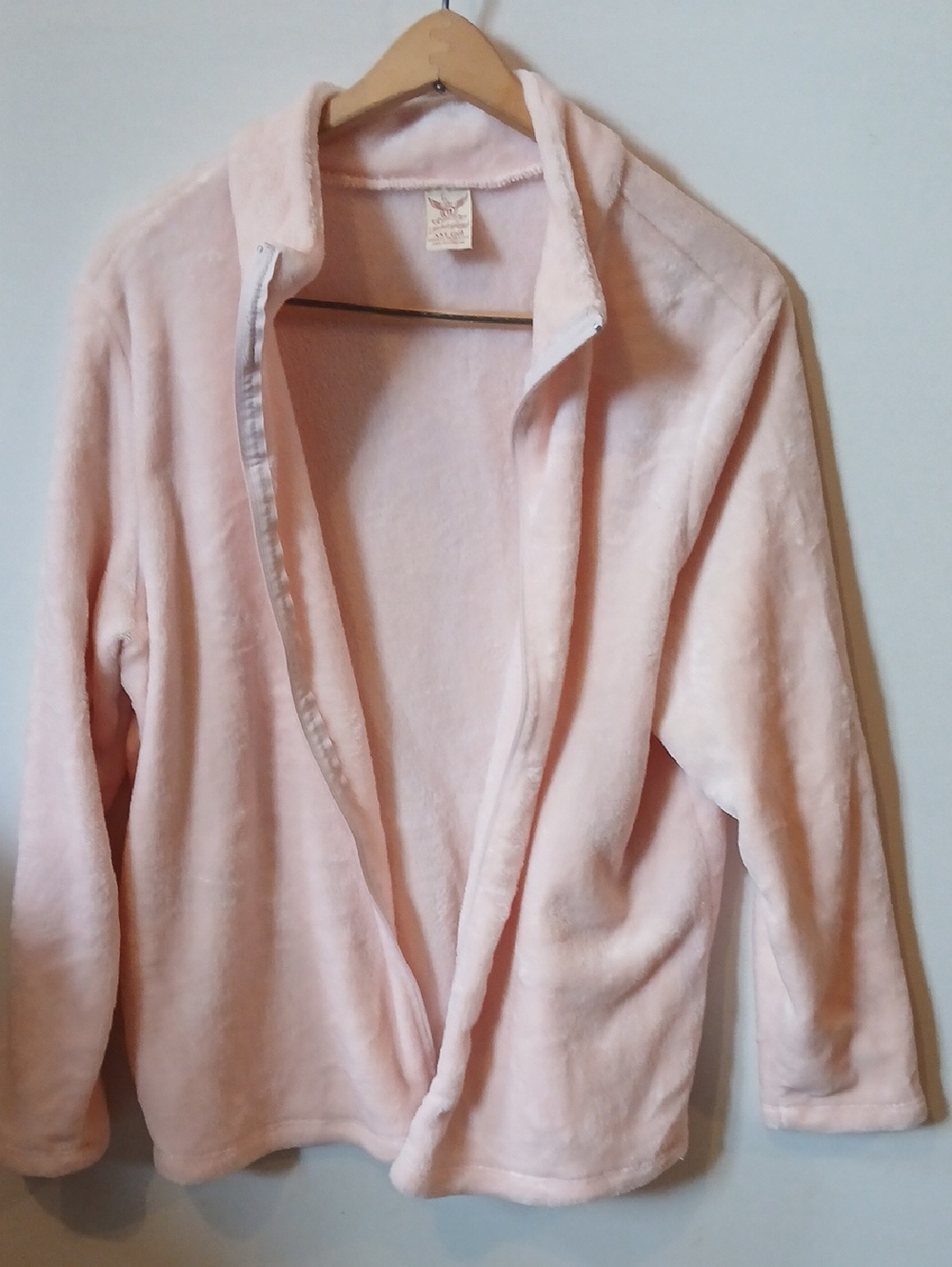 Faded Glory Pale Pink Plush Fleece Jacket